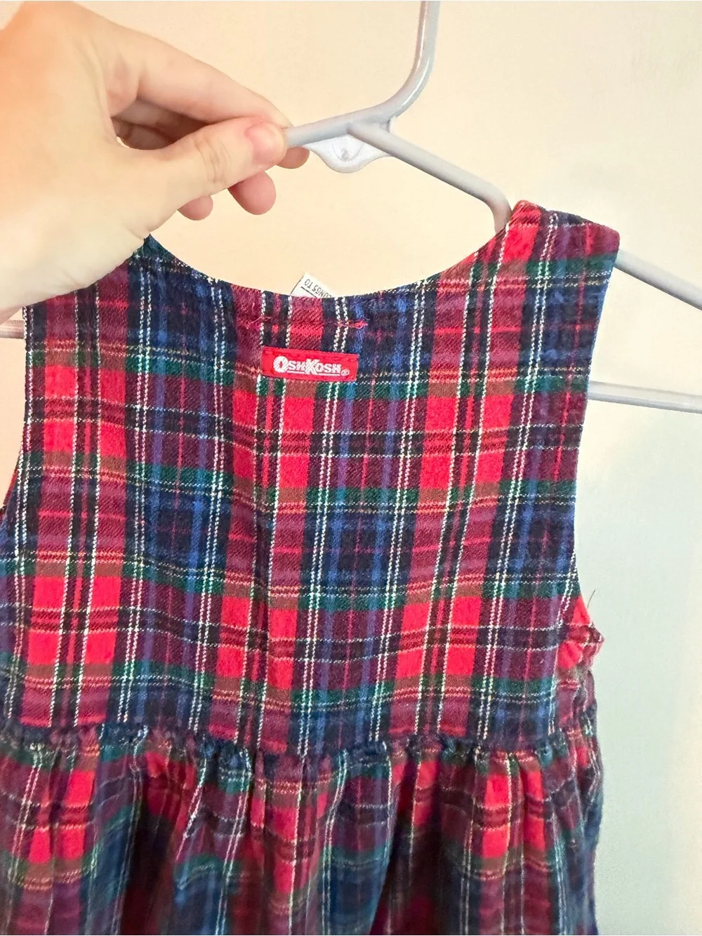 Oshkosh B'gosh Vintage Red Plaid Romper